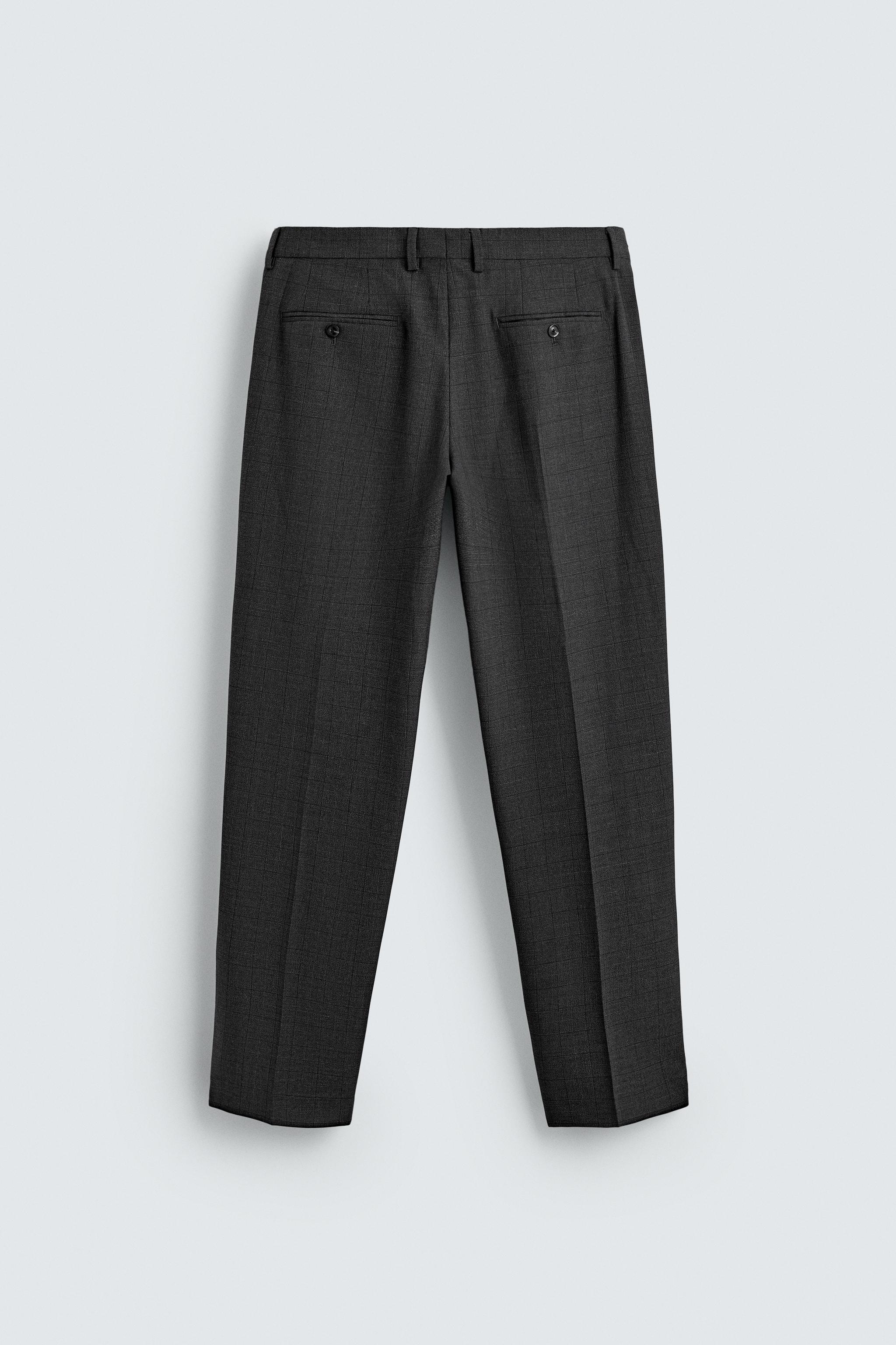 PANTALON DE COSTUME À CARREAUX